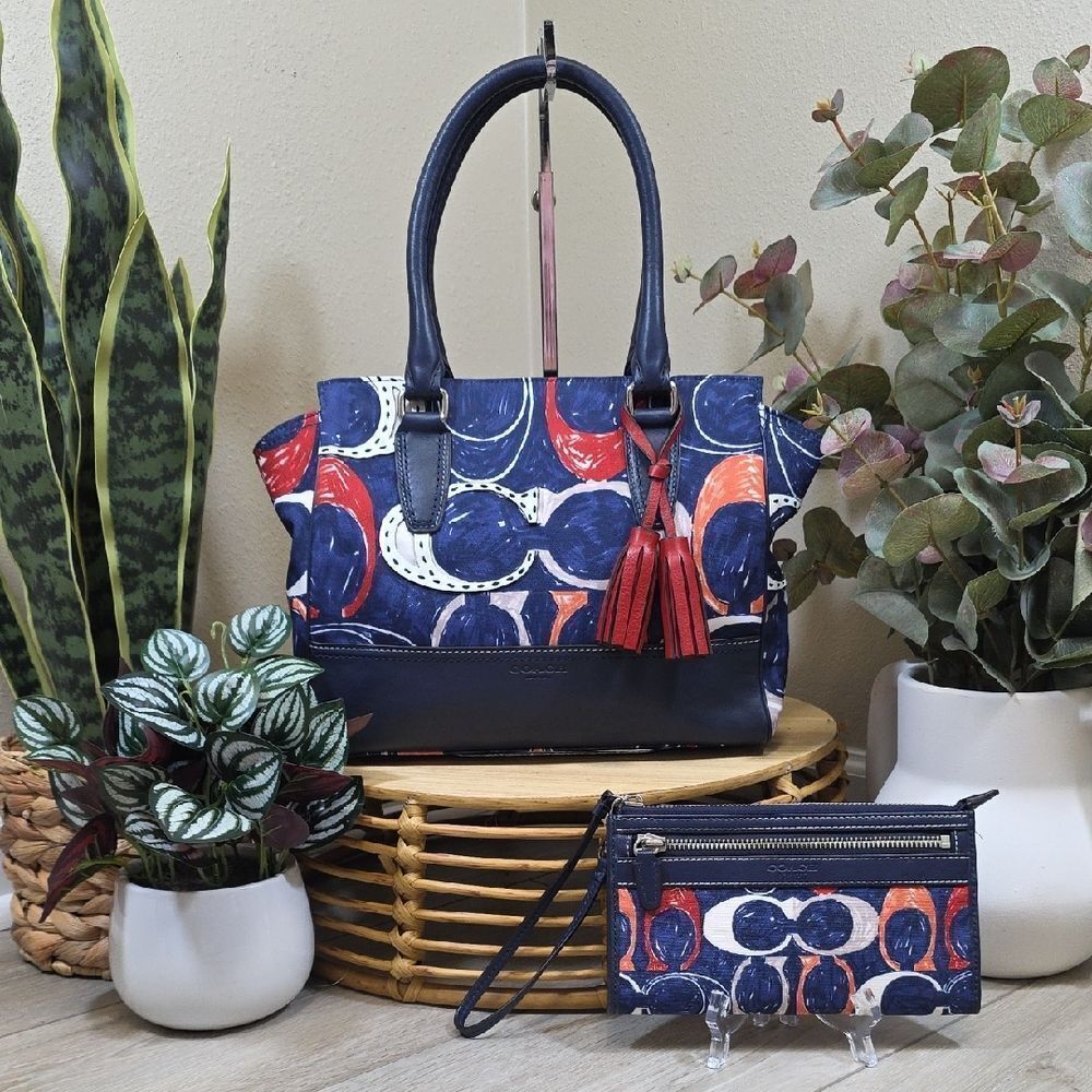 Coach Legacy Heritage Candace Carryall Satchel and Wallet Set